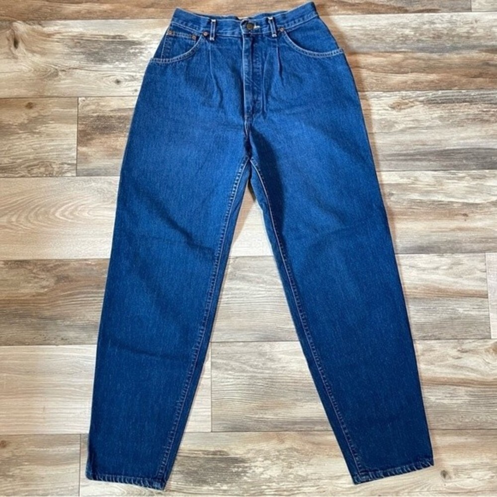 Vintage Lee High Rise Pleated Jeans, Union Made - image 1